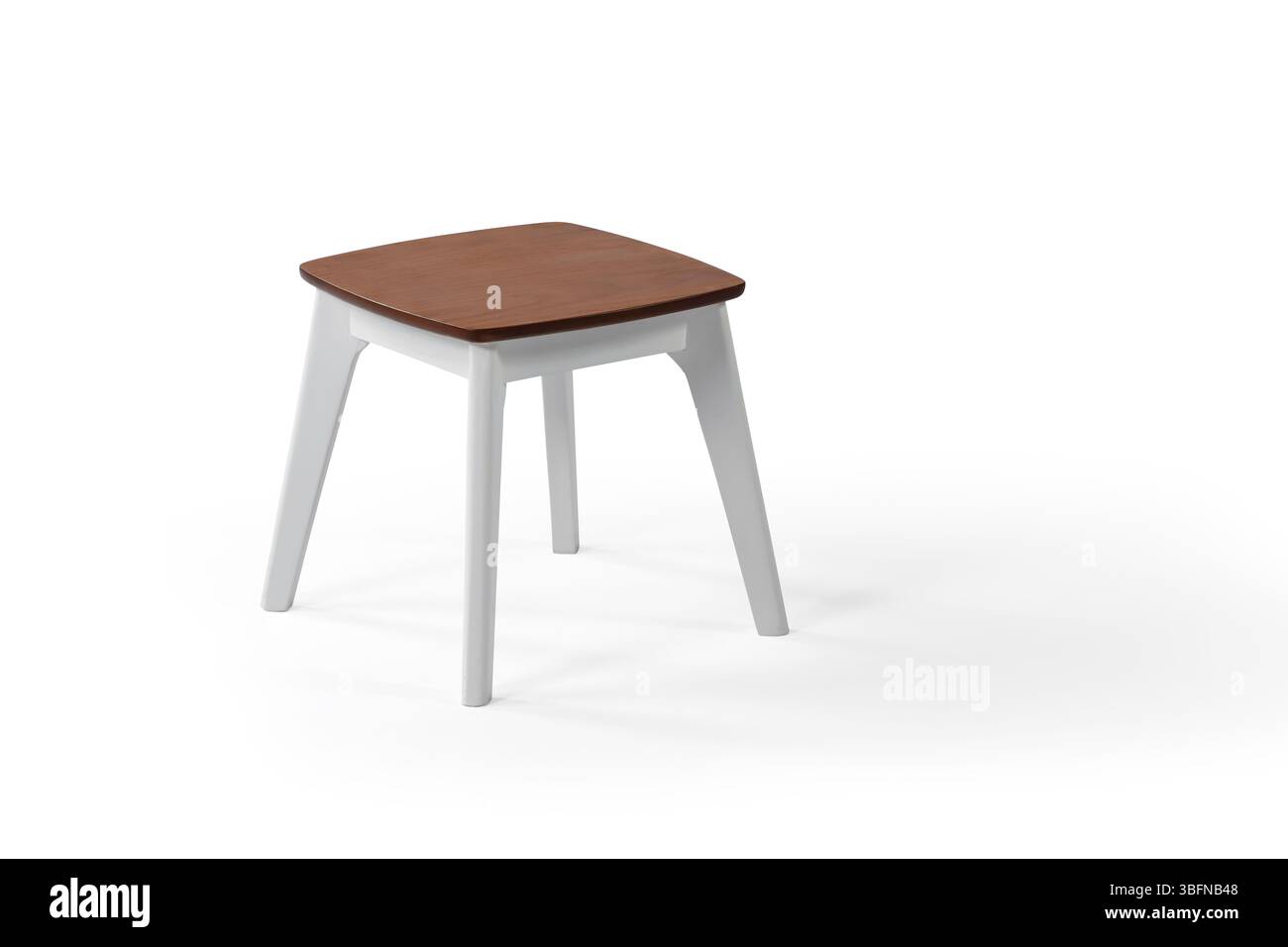 coffee table isolated on white background . wooden coffee table Stock Photo
