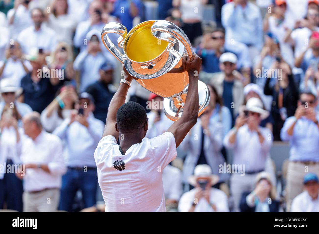 Ousmane Dembele of Paris SaintGermain shows the UEFA Champions League