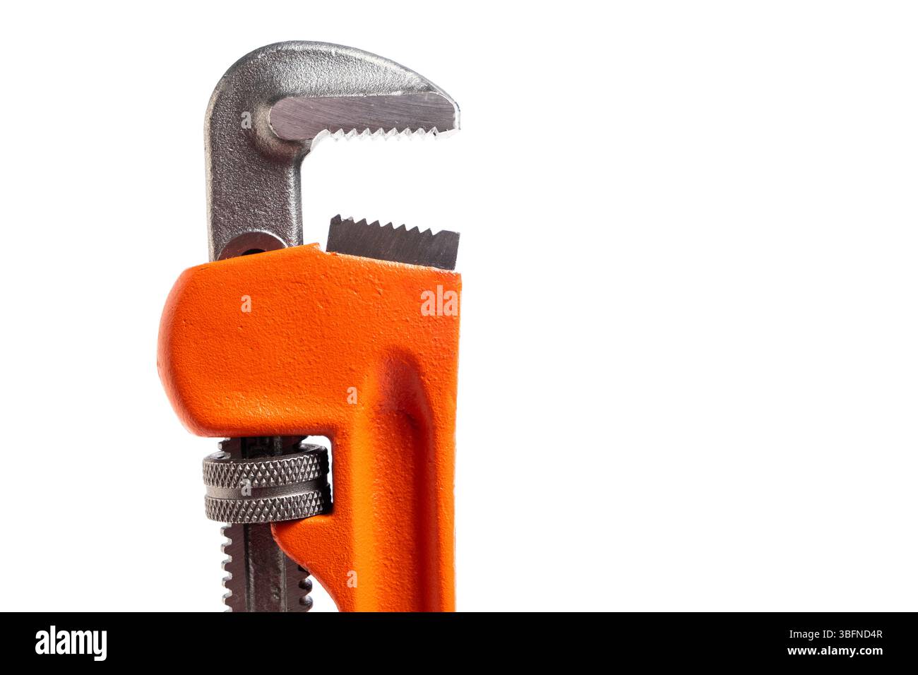 Adjustable pipe wrench isolated on white background Stock Photo
