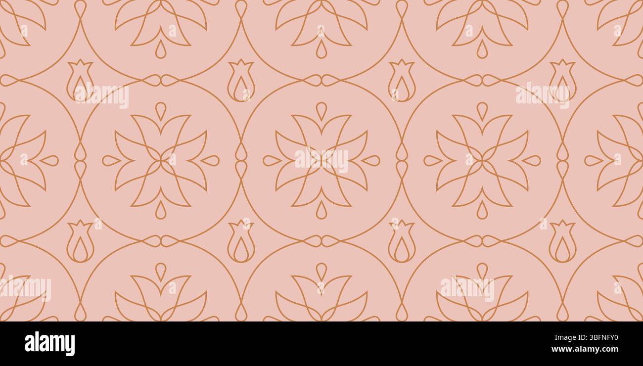 Line elegant thin grid minimalist seamless pattern. Boho style retro vector background. Stock Vector