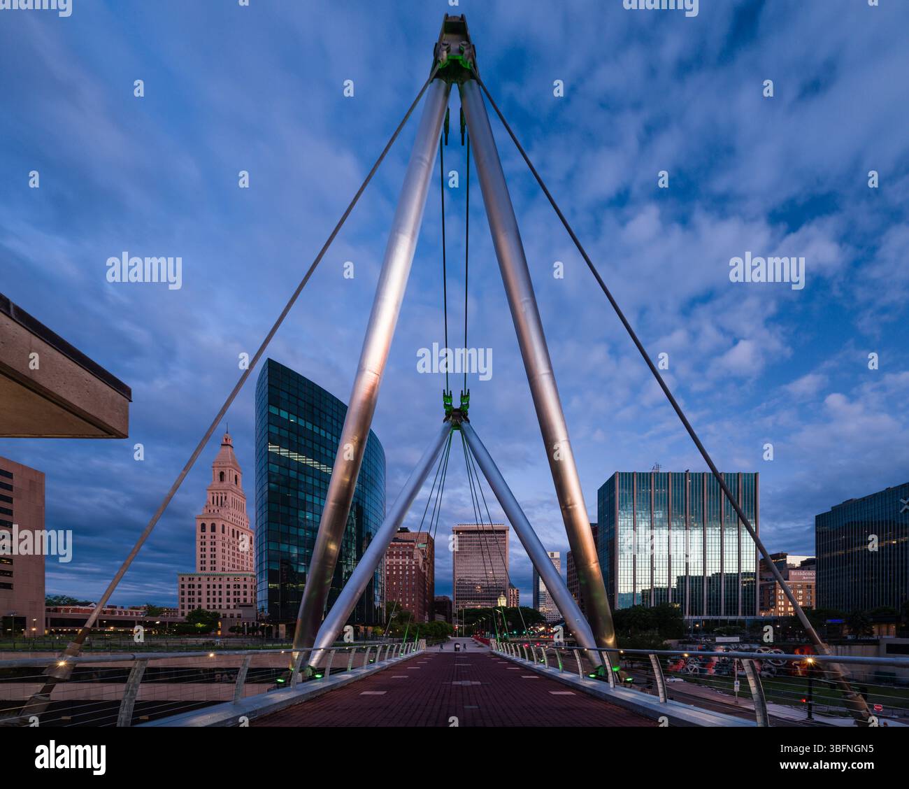 Phoenix Gateway Bridge   Hartford, Connecticut, USA Stock Photo