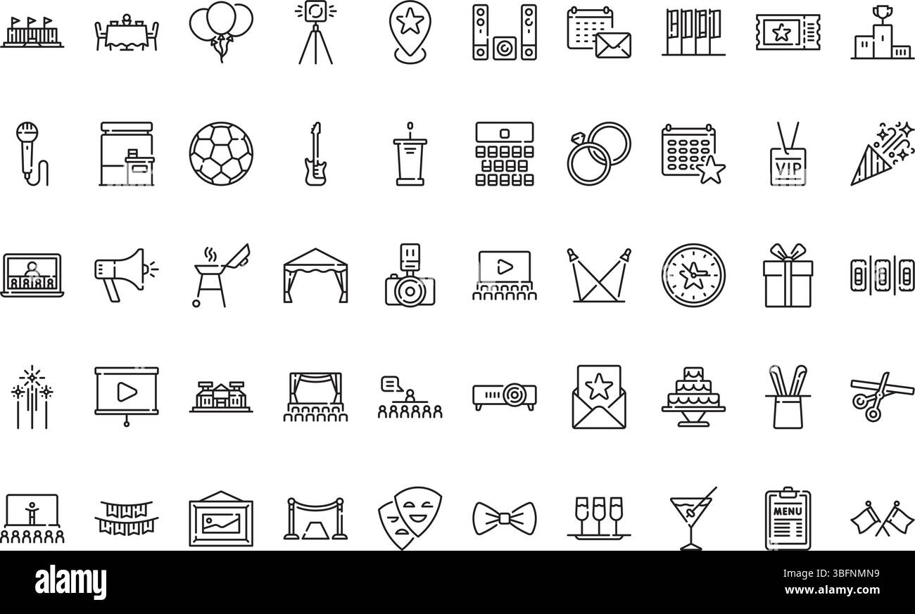 Events icons icons Simple vector icon. Illustration symbol design ...