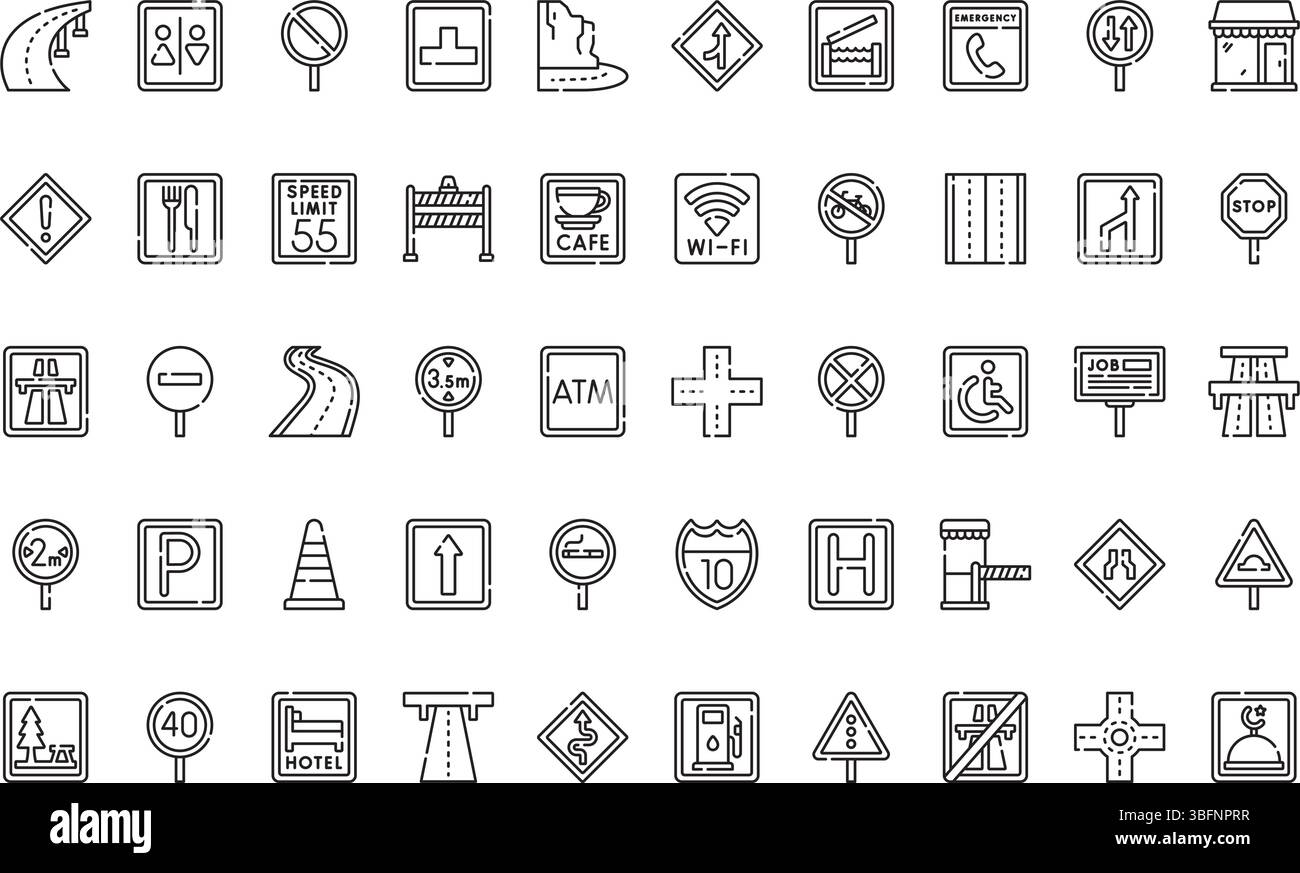 Motorway icons icons Simple vector icon. Illustration symbol design ...