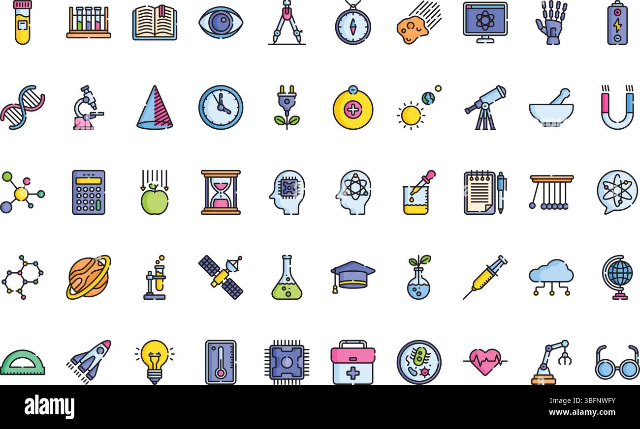 Science icons icons Simple vector icon. Illustration symbol design ...