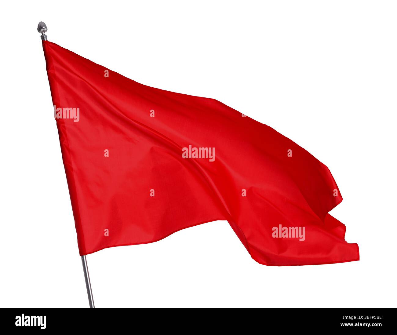 One red flag on white background. Mockup for design Stock Photo - Alamy
