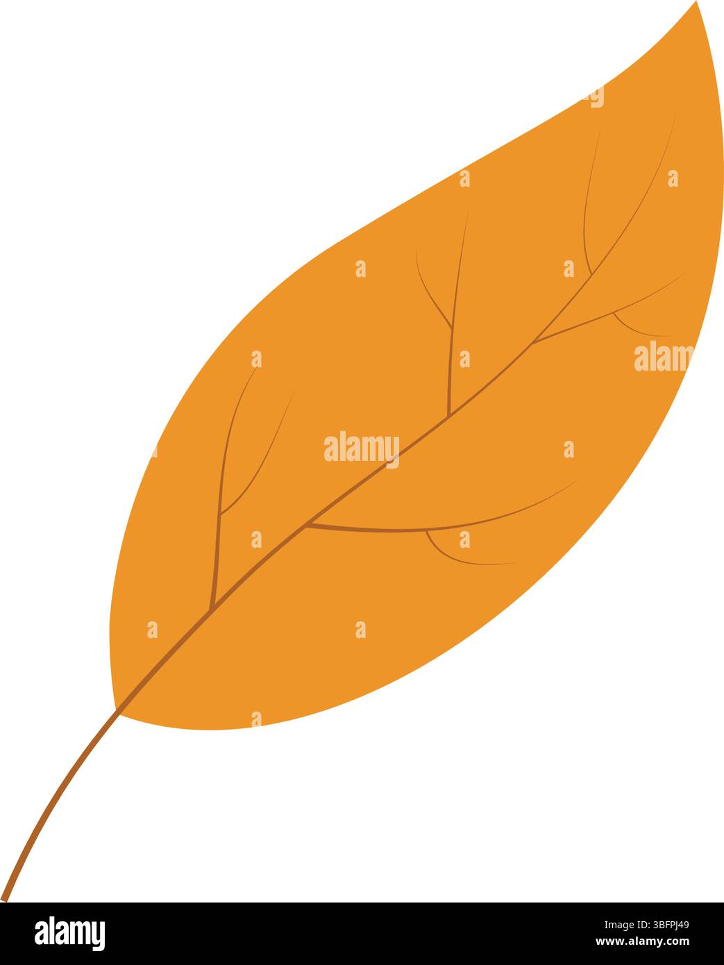 Flat leaf icon silhouette. Filled leaf glyph. Stock Vector