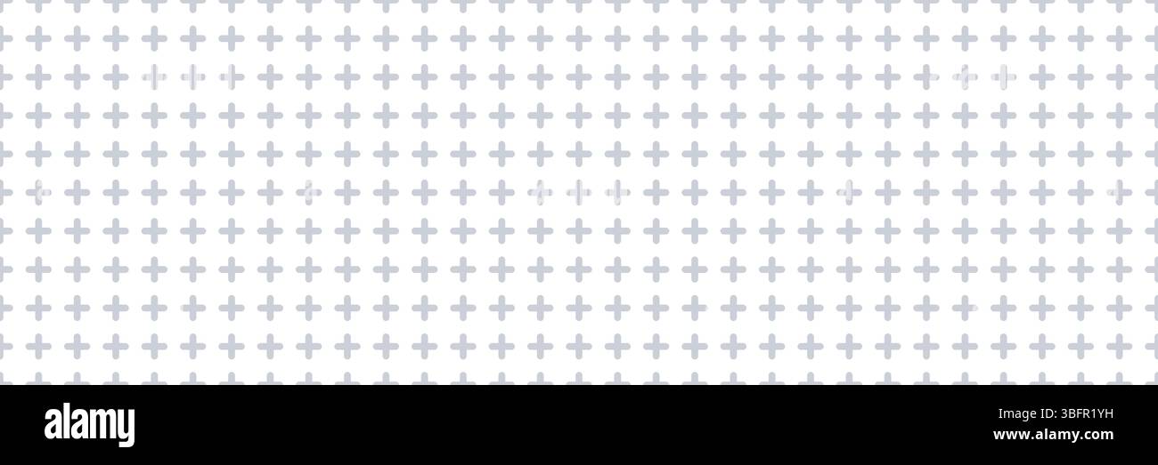 Plus seamless pattern. Simple geometric cross texture. Graphic cross symbol grid. Plus sign repeat pattern. Graphic texture. Vector illustration Stock Vector