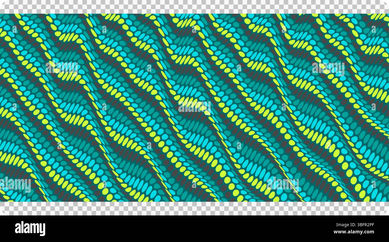 Wavy dotted background with optical illusion. Abstract polka dots pattern. 3d vector illustration. Stock Vector