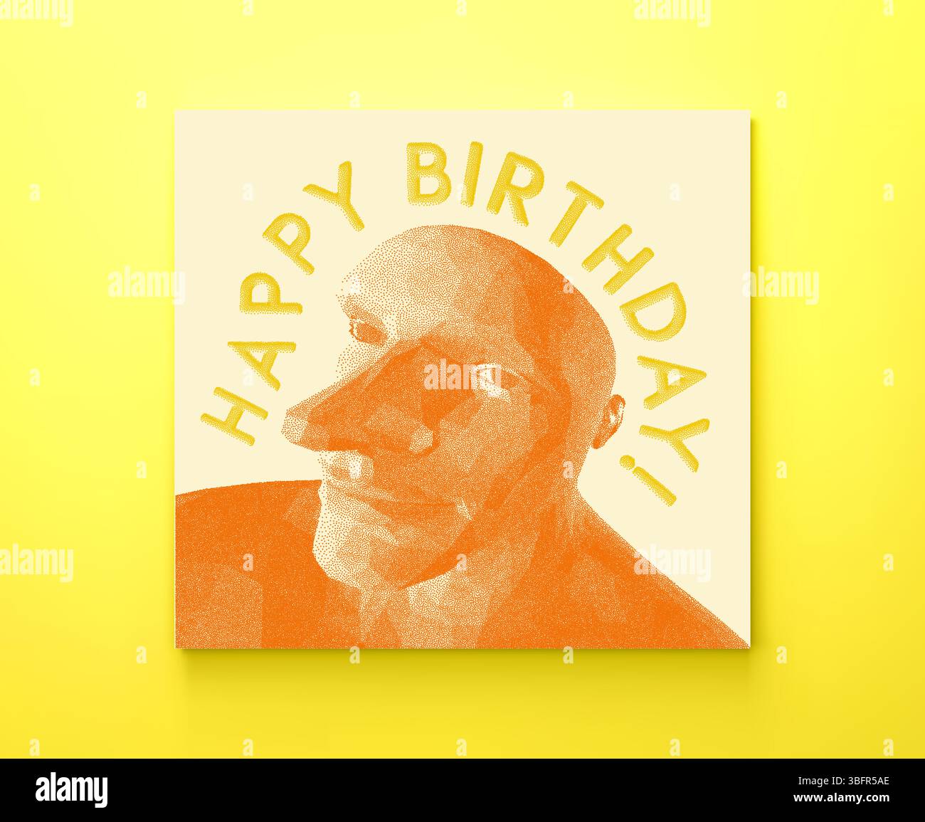 Happy birthday! Creative design for avatar or print. Funny caricature ...
