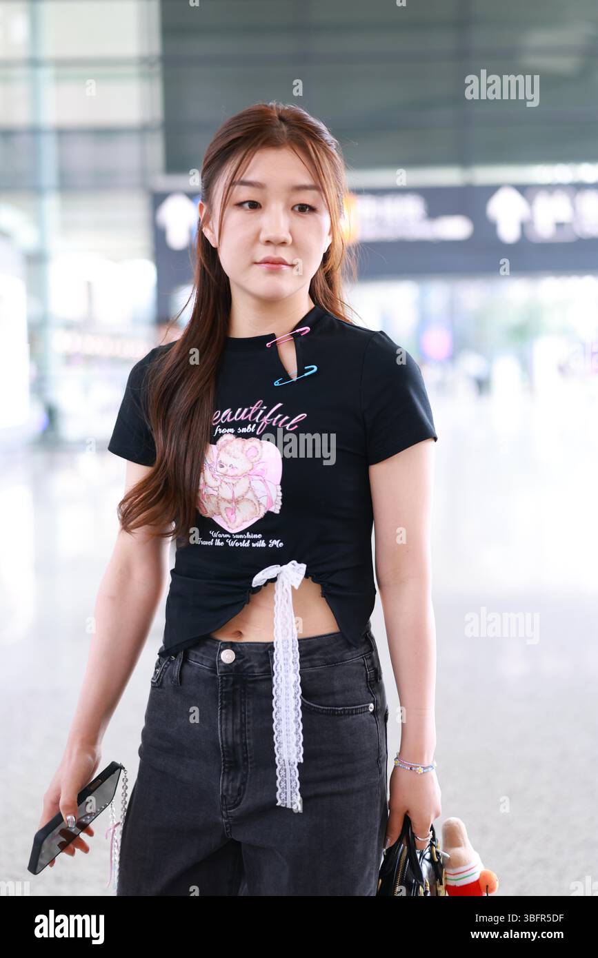 Chinese professional table tennis player and Olympic champion Chen Meng ...