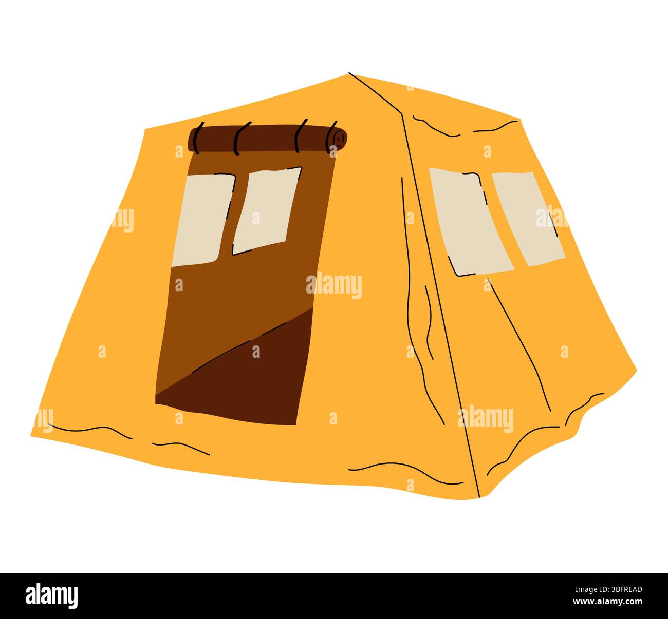 Illustration of a yellow canvas camping tent Stock Vector Image & Art ...