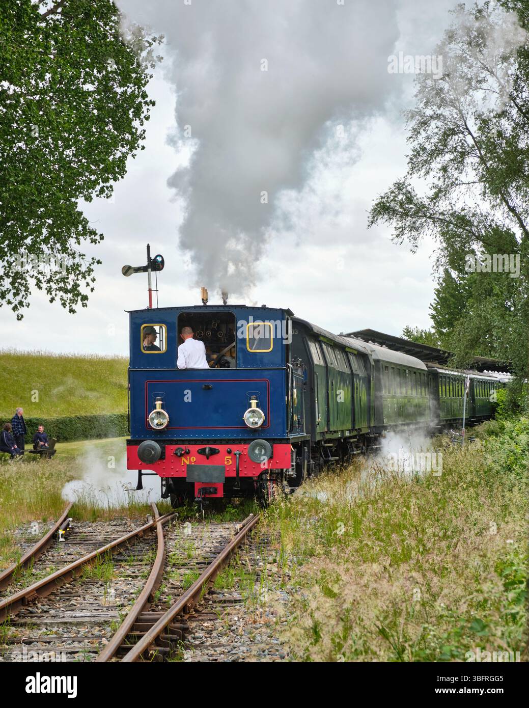 Classic steam train departs from hi-res stock photography and images ...