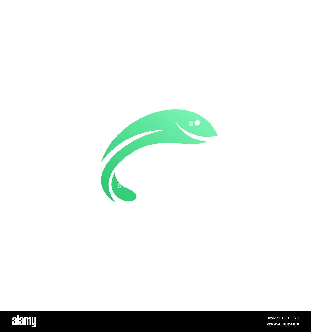 Fish Leaf logo Design. Nature Fish Icon Stock Vector