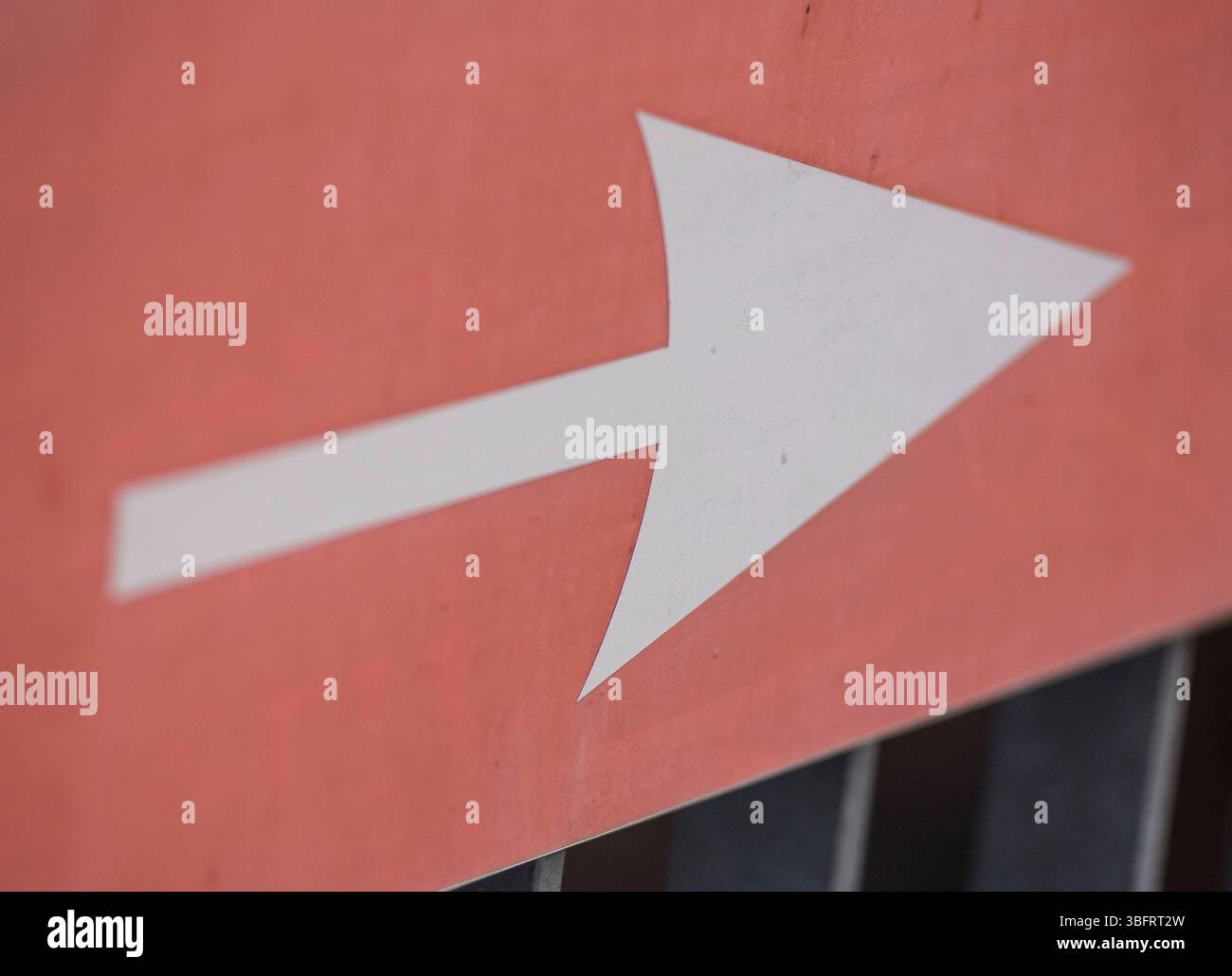 direction arrow points in one way, sign to move towards this direction ...