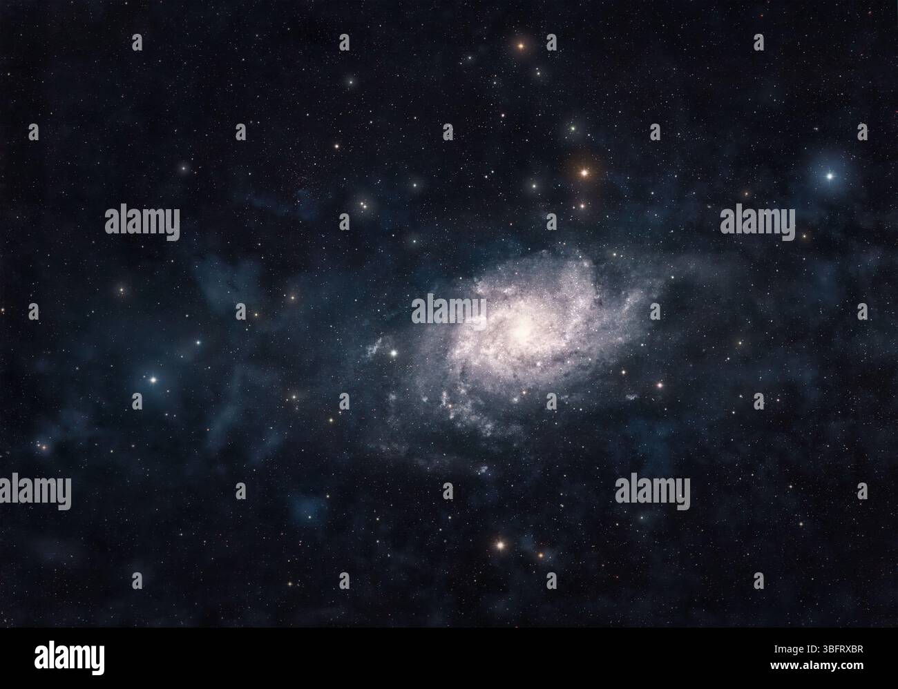 Triangulum galaxy deep space astrophotography, a majestic cosmic scene of our galactic neighbor Stock Photo