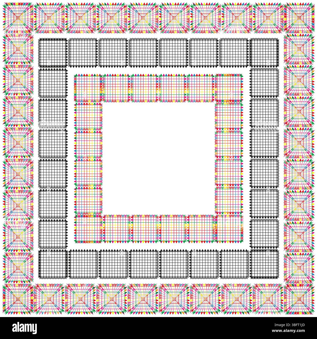 Grey square border. Elegant frame illustration. Subtle geometric pattern. Vector corner shape. Stock Vector