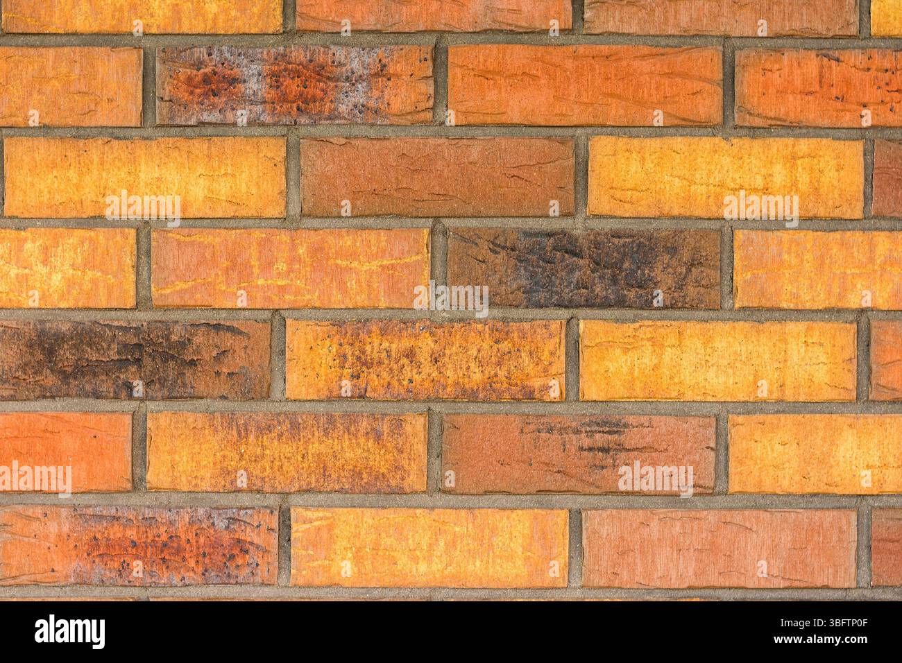 Texture of the red and brown brick wall, abstract, building Stock Photo