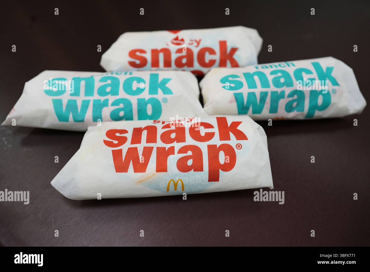Snack Wraps (ranch and spicy) are shown at McDonald's Headquarters in ...