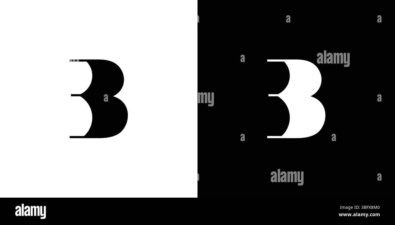 Modern and strong letter B initials logo design Stock Vector Image ...