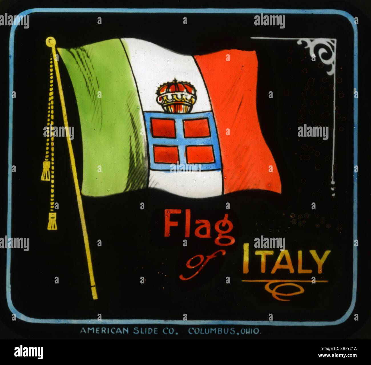 Italian Sect A drawing of the Italian flag used in Edmund F. Arras's slide ...