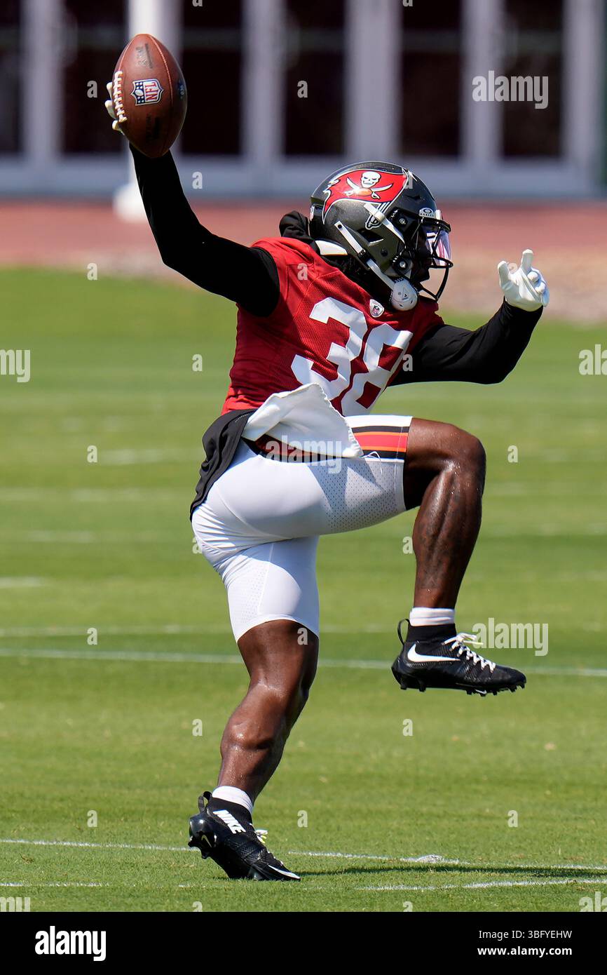 Tampa Bay Buccaneers safety Rashad Wisdom makes a catch during an NFL ...
