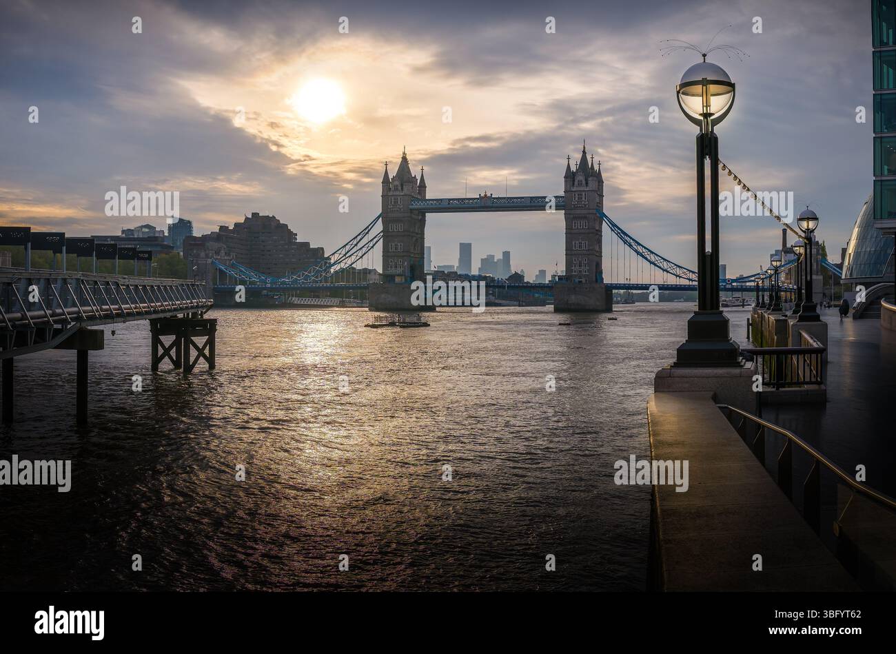 Landscape with Tower Bridge in London, Great Britain Stock Photo