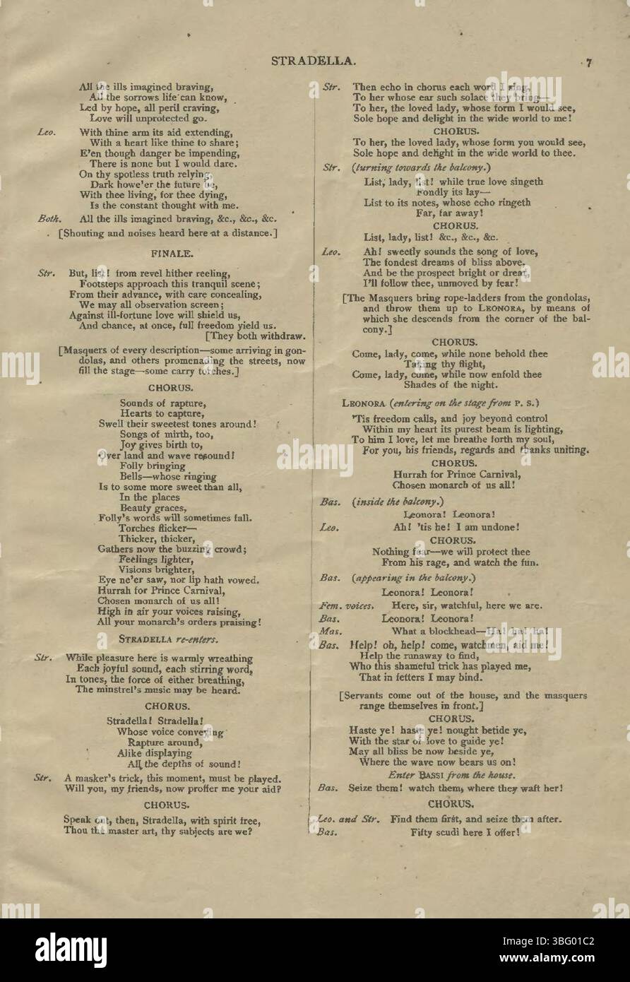 The libretto of *Stradella* by the Indianapolis Maennerchor, performed ...