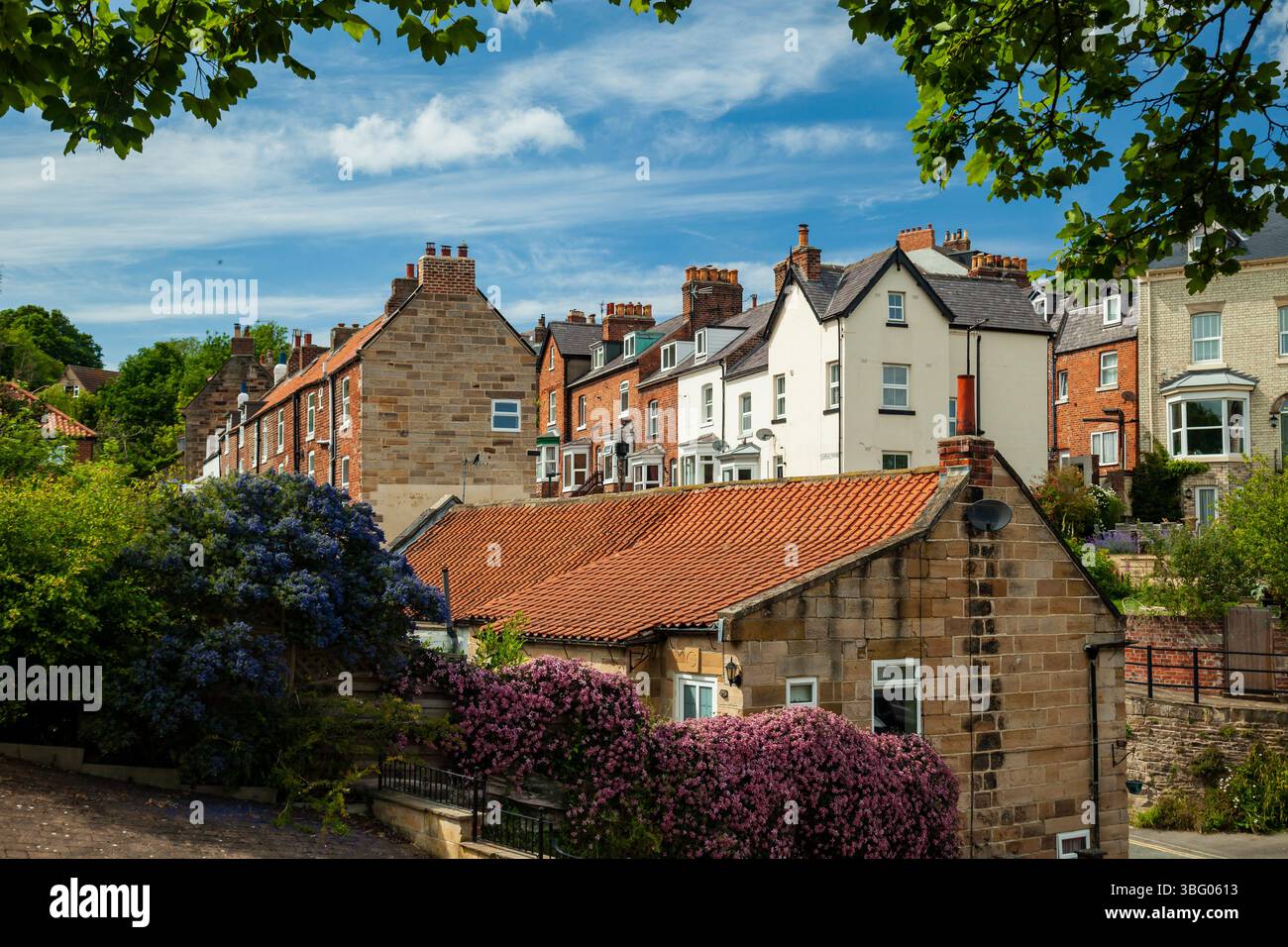 Spring afternoon in Whitby, North Yorkshire, England. Stock Photo