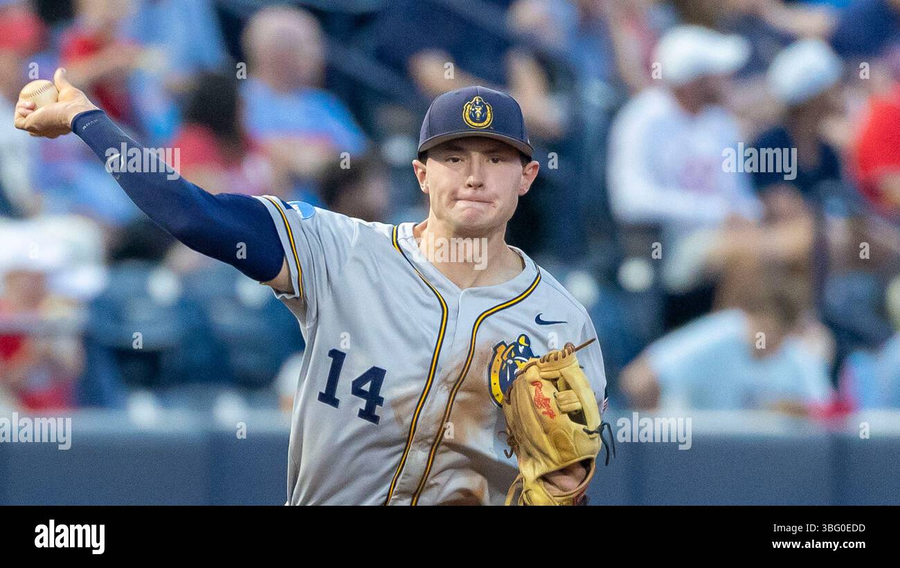 Murray State infielder Conner Cunningham (14) during an NCAA regional ...