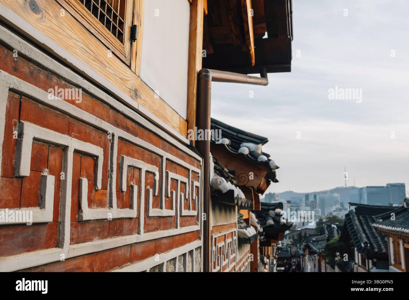 Bukchon Hanok village Korean traditional house in Seoul, Korea Stock ...