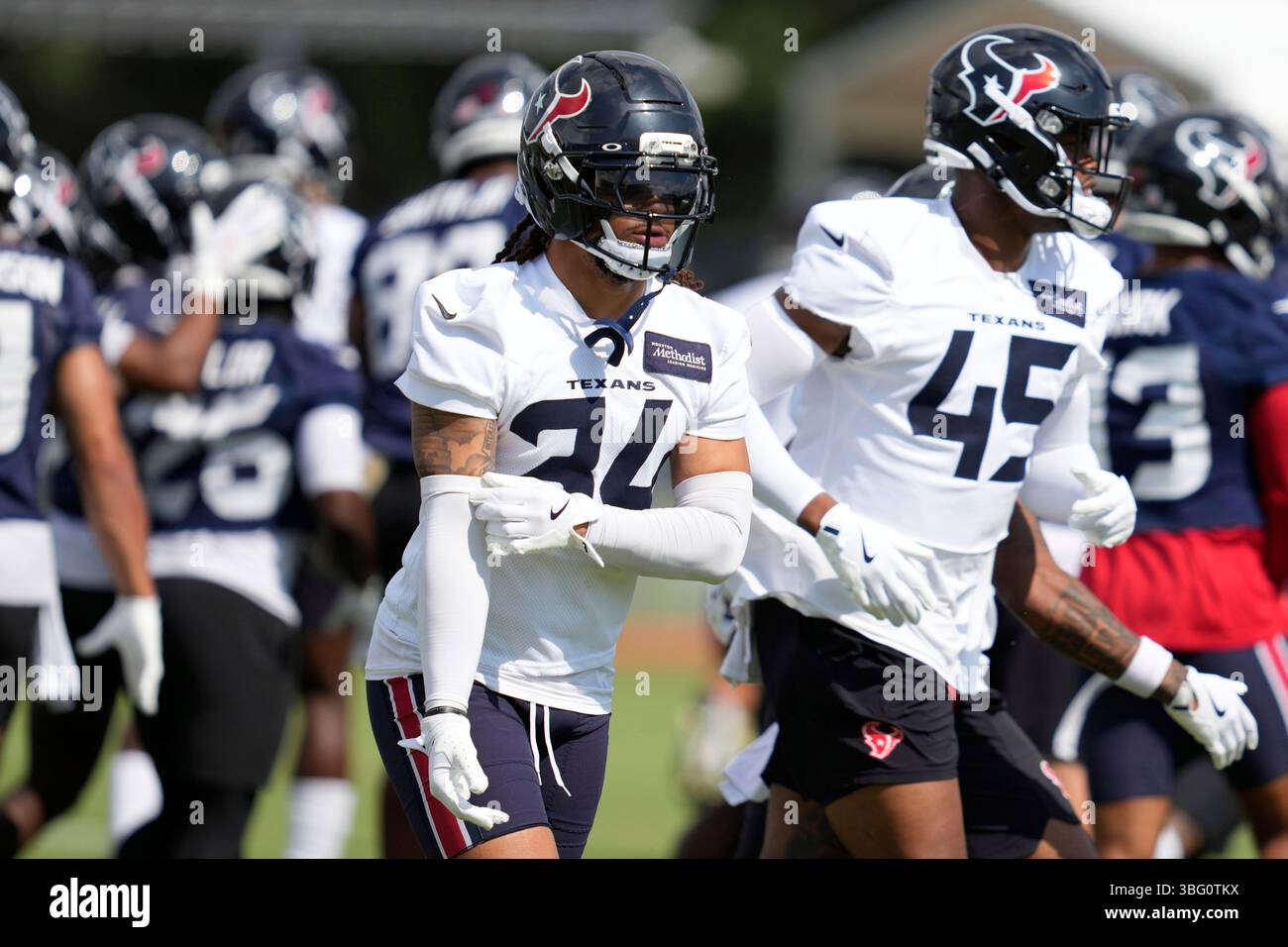Jaylen Reed Position Houston Texans safety Jaylen Reed (34) works out during NFL football ...