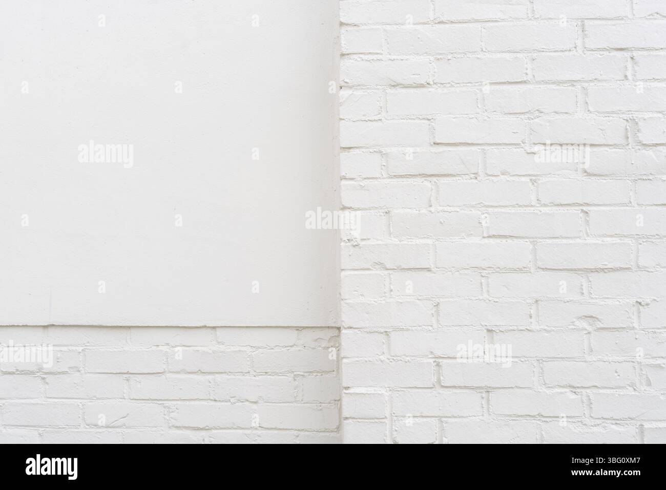 White brick wall background texture Stock Photo