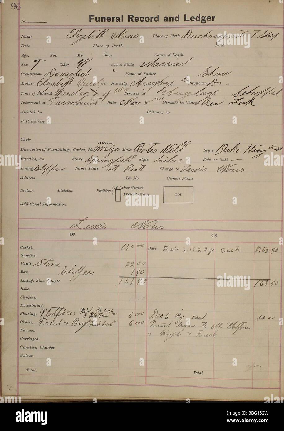 This 19111915 funeral ledger from Charles C. Siferd Undertaking