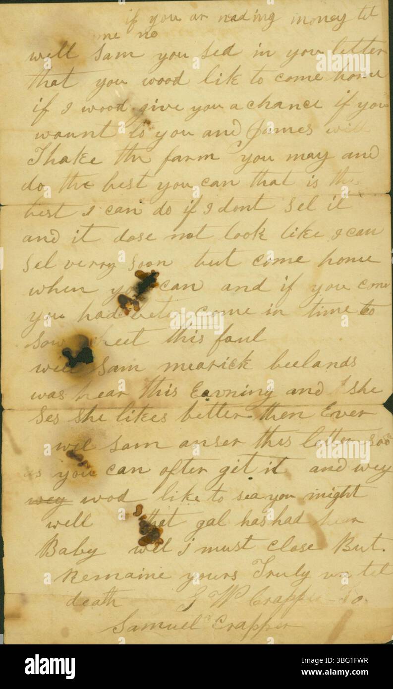 The Cropper family letters, dated 1818, 1864, and 1865, include ...
