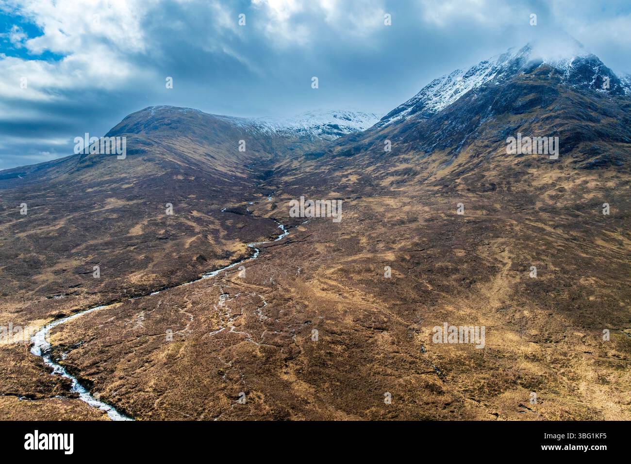 Glen Etive,United Kingdom, UK Scotland Great Britain, Highlands, British Isles Argyll and Bute Stock Photo
