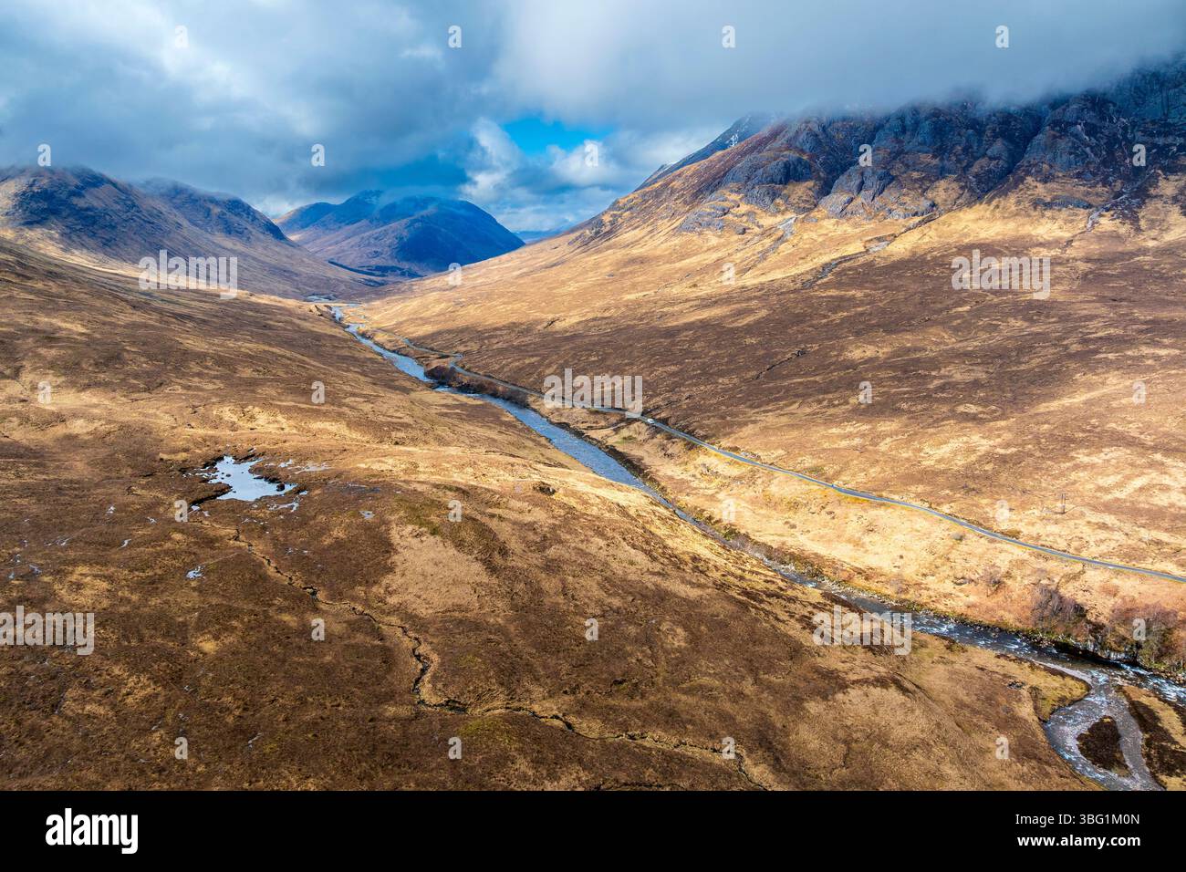 Glen Etive,United Kingdom, UK Scotland Great Britain, Highlands, British Isles Argyll and Bute Stock Photo