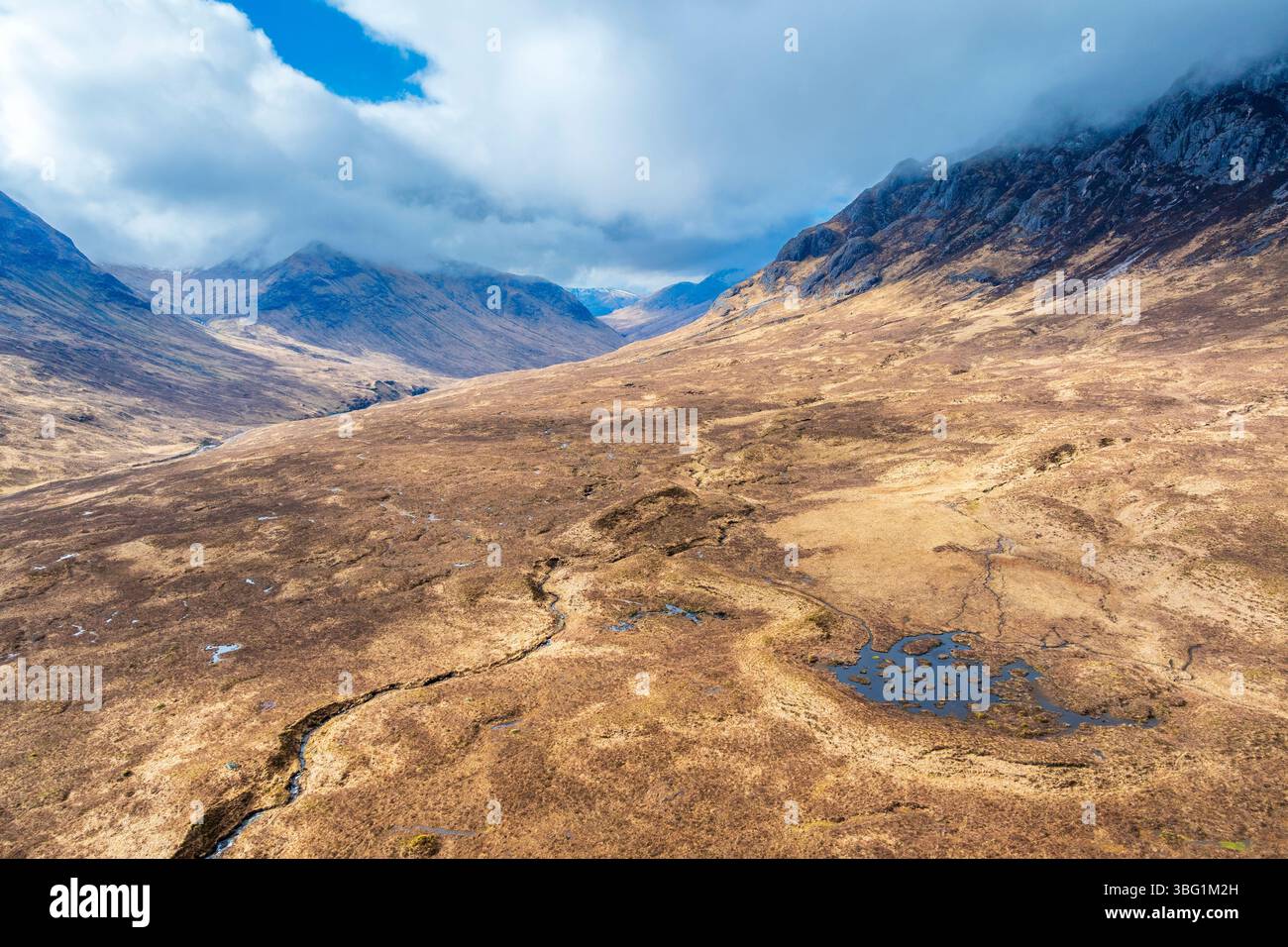 Glen Etive,United Kingdom, UK Scotland Great Britain, Highlands, British Isles Argyll and Bute Stock Photo