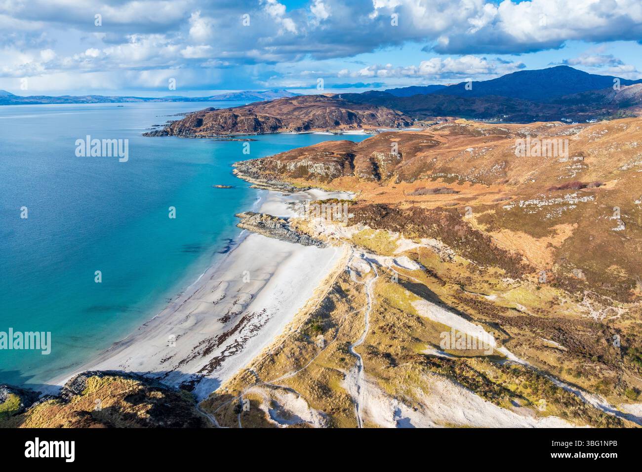 United Kingdom, UK Scotland Great Britain, Atlantic ocean, Highlands, British Isles, UK, United Kingdom Highland Camusdarach Beach Stock Photo
