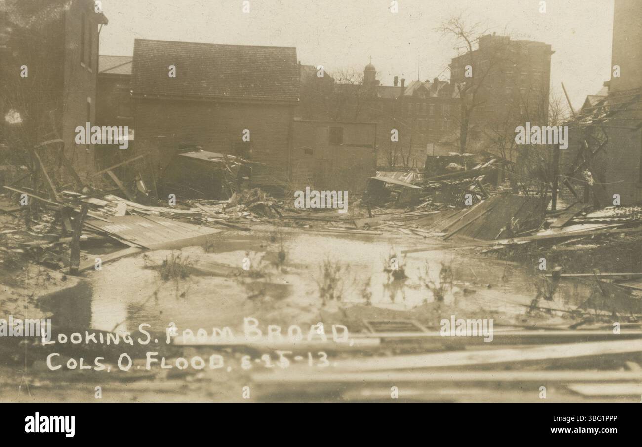Broad Part This 1913 photograph shows the flood devastation south of Broad Street ...