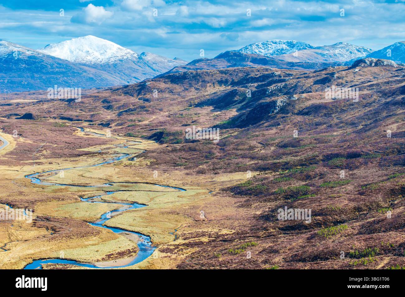 United Kingdom, UK Scotland Great Britain, Highlands, Wester Ross, British Isles, UK, United Kingdom Highland Dundonnell River Stock Photo
