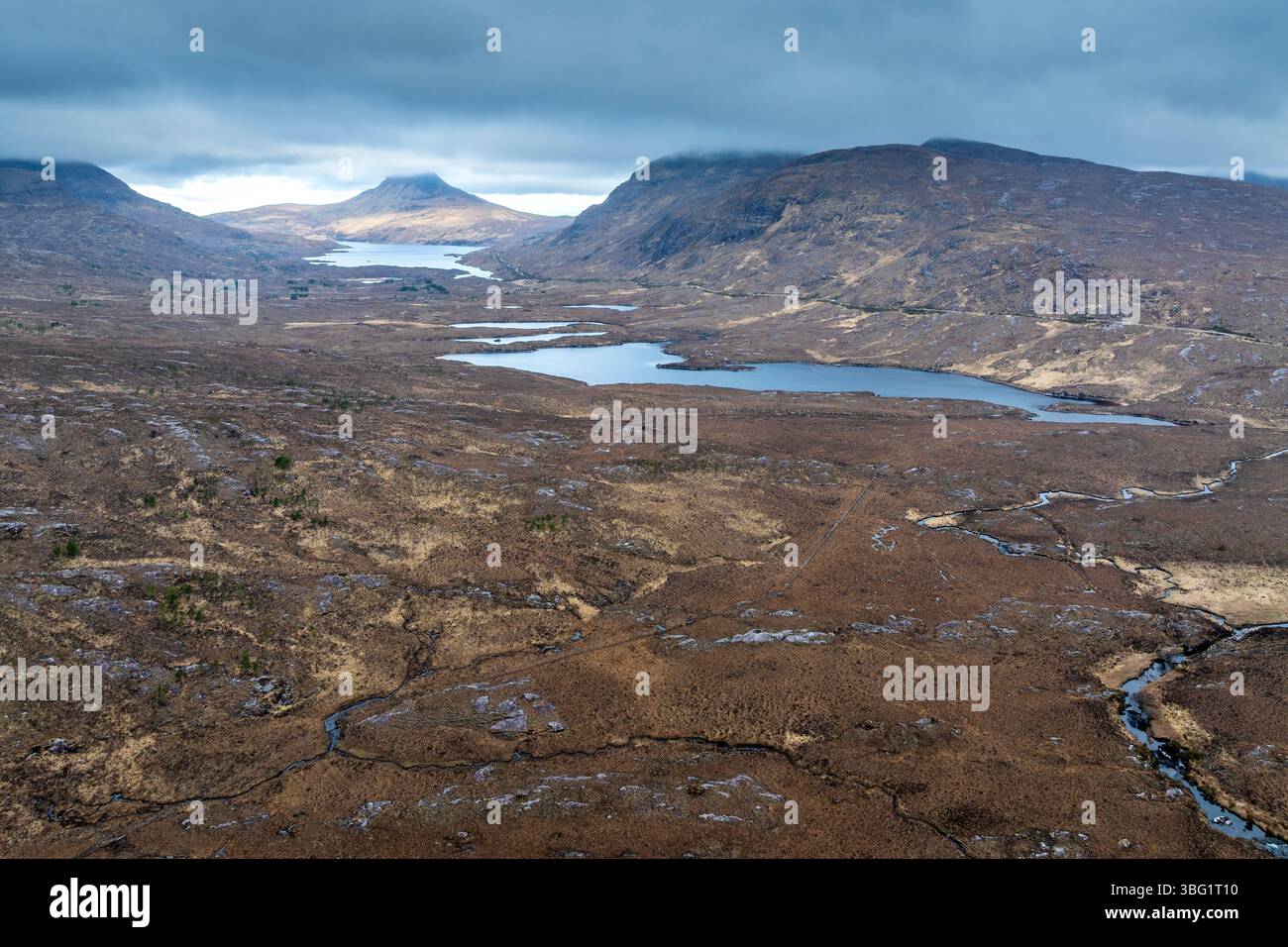United Kingdom, UK Scotland Great Britain, Highlands, Wester Ross, British Isles, UK, United Kingdom Highland Lochanan Dubha Stock Photo