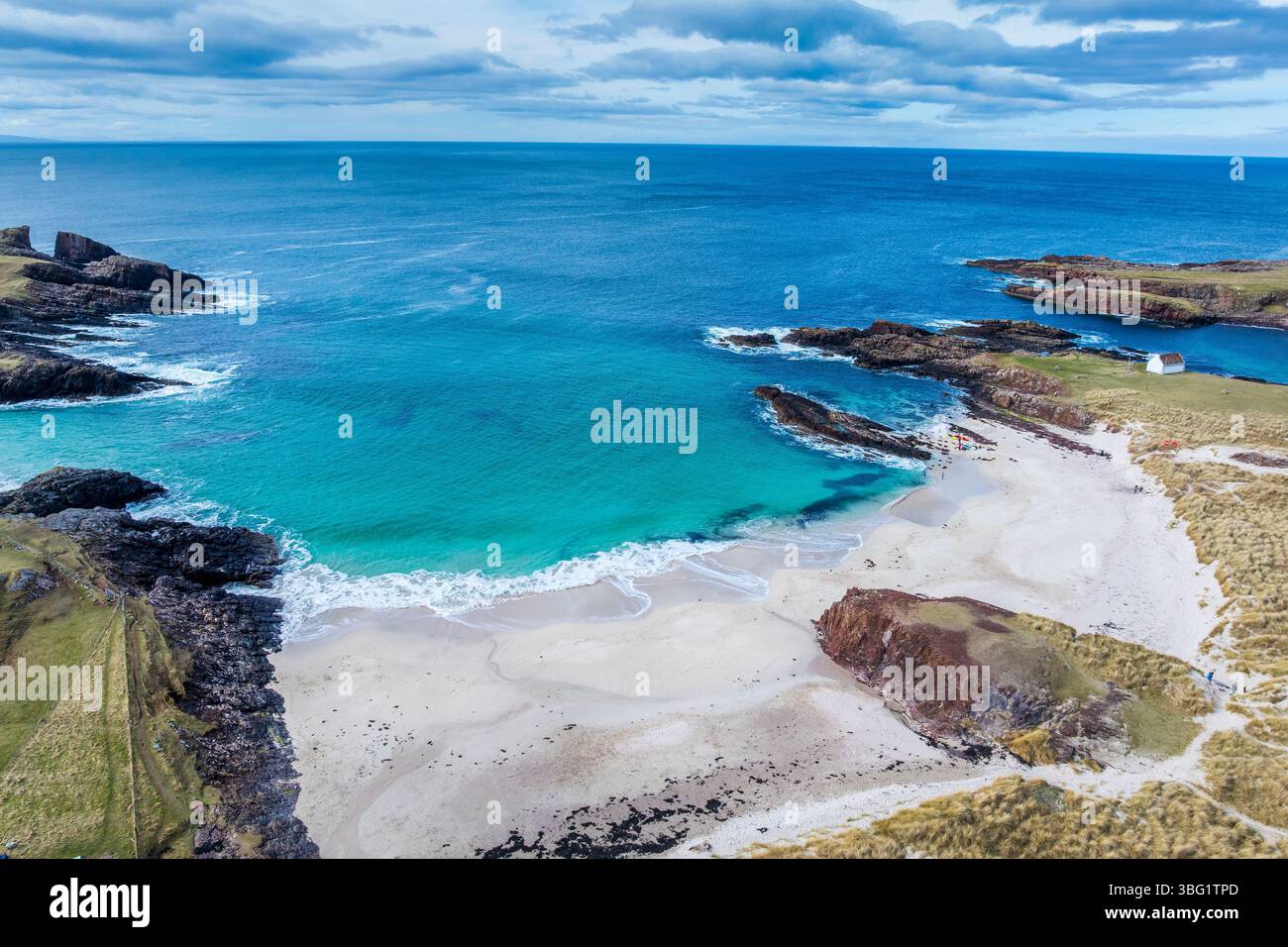 United Kingdom, UK Scotland Great Britain, Highlands, British Isles, UK, United Kingdom Highland Sutherland Clachtoll Beach Stock Photo