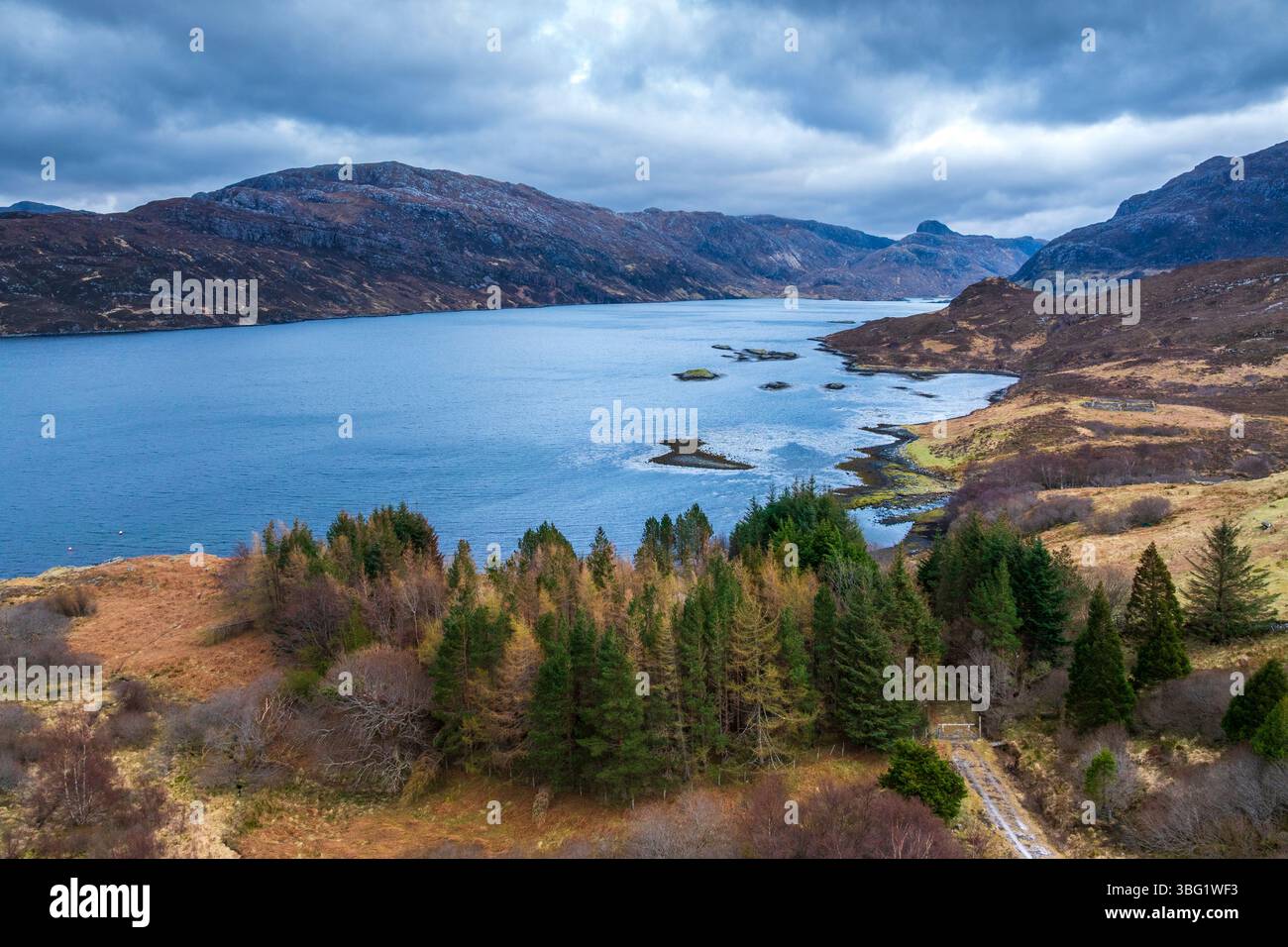 United Kingdom, UK Scotland Great Britain, Highlands, British Isles, UK, United Kingdom Highland Sutherland Loch Glencoul Stock Photo