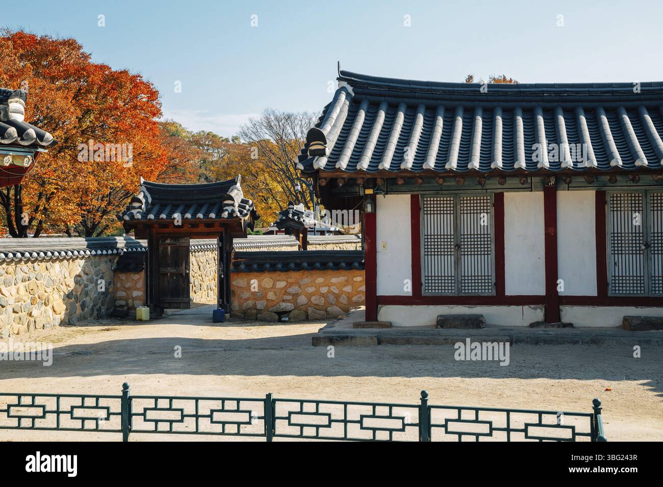 Gyochon Hanok Village Korean traditional house at autumn in Gyeongju ...