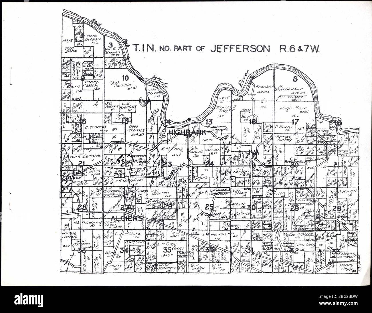 This 1927 plat book of Pike County, Indiana, includes detailed maps ...