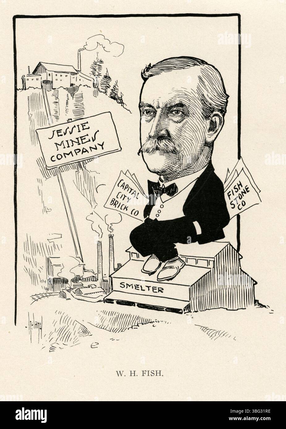 William H. Fish (1850-1931) was a partner in Fish Steam Stone Works ...