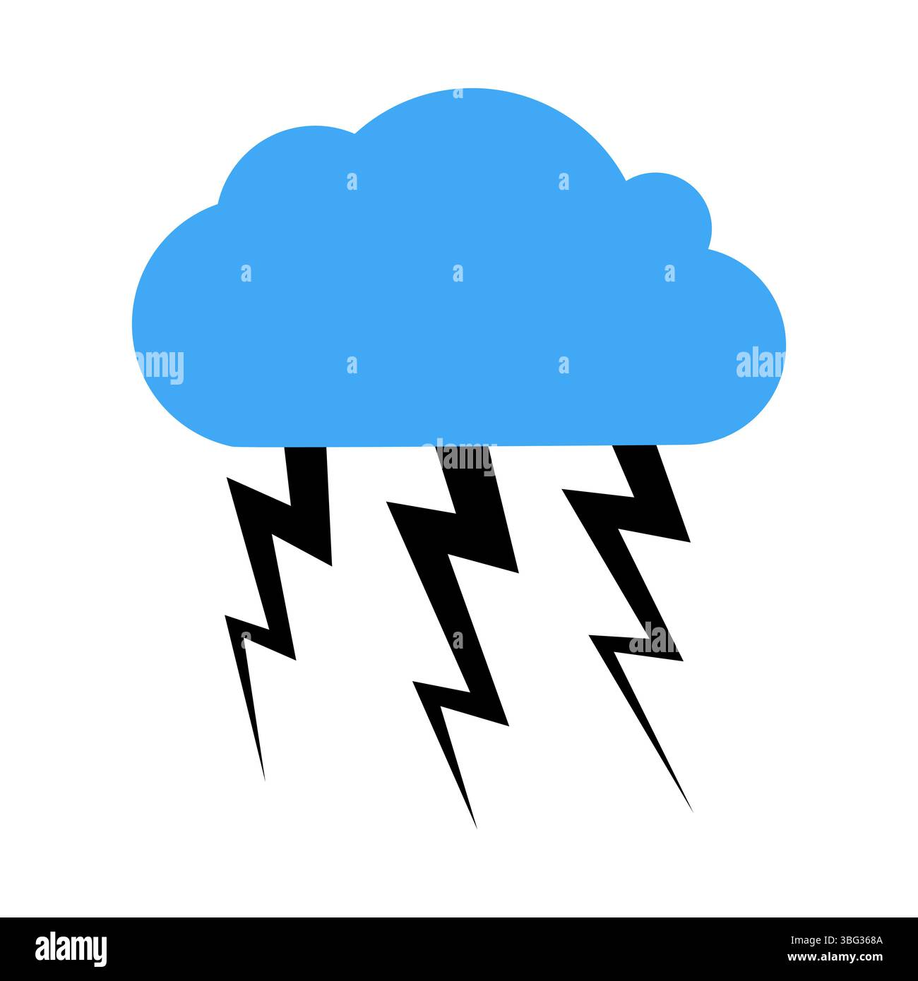 A cloud with a thunderstorm. Vector illustration Stock Vector Image ...