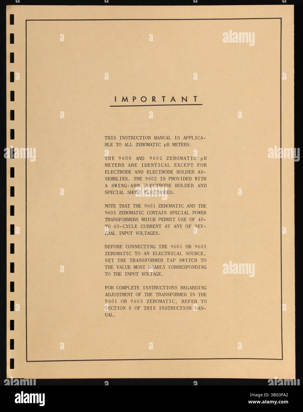 This page from the 1957 Zeromatic pH Meter manual details how to ...
