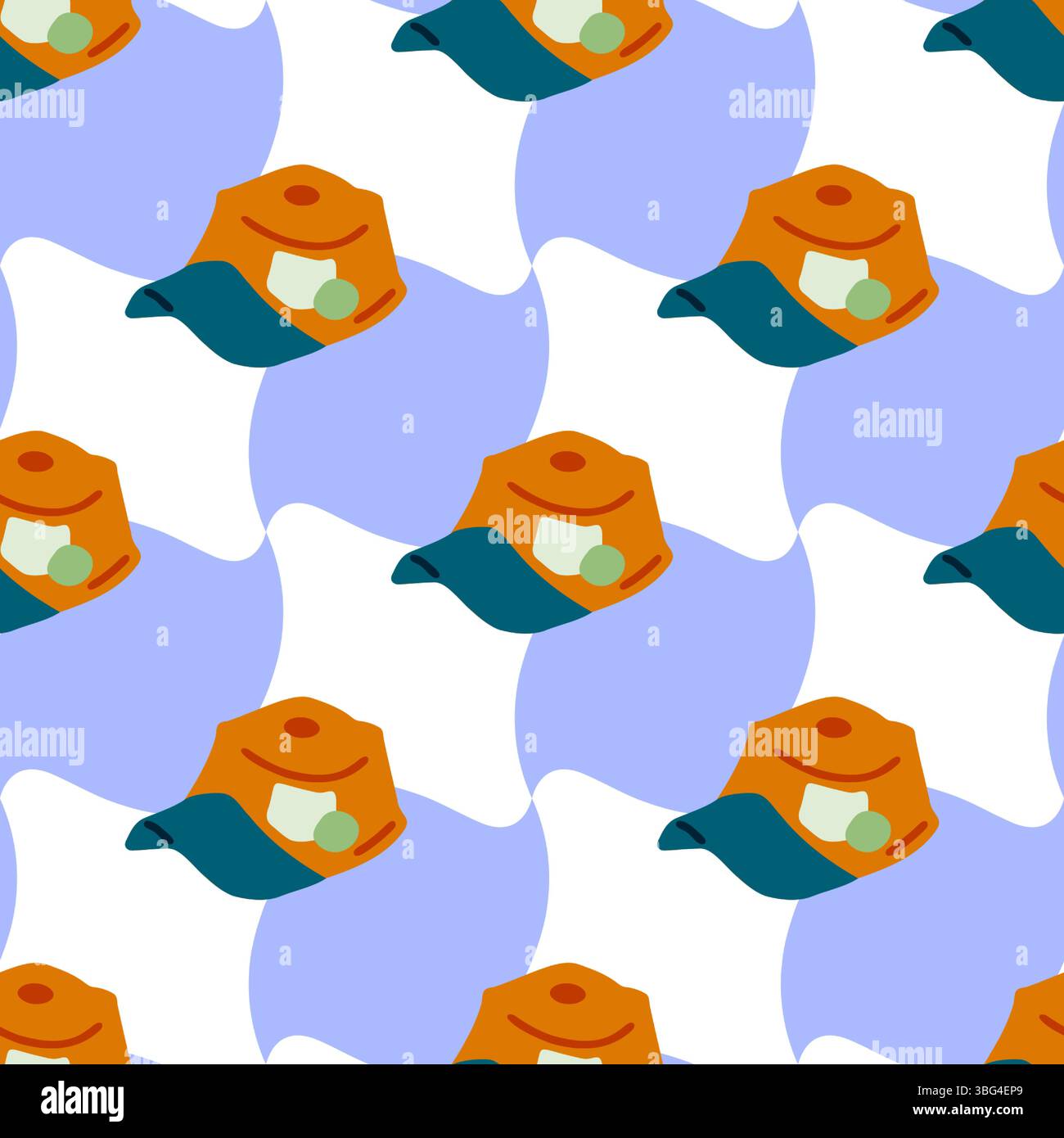 Seamless Camping Tent Pattern Design Stock Vector