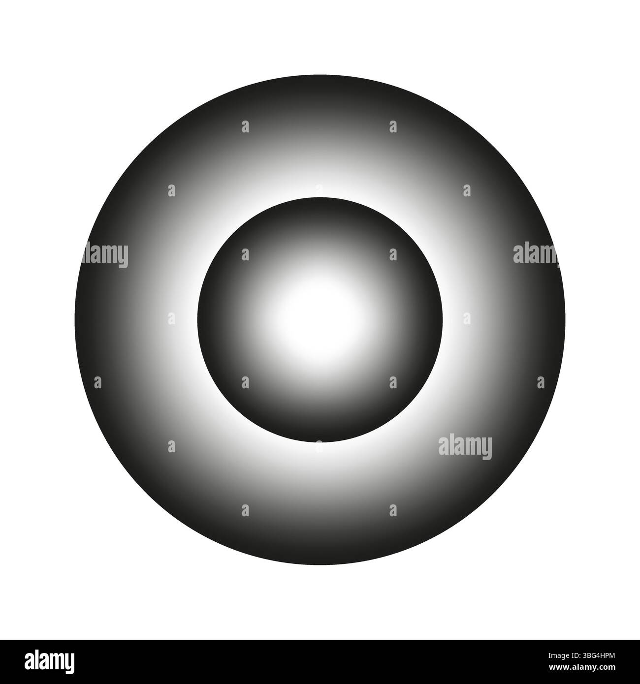 Shadow circle icon. Monochrome round shape. Vector gradient layout ...